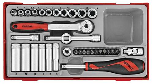 Zestaw kluczy nasadowych z chwytem kwadratowym 1/2 Teng Tools TT143512 1