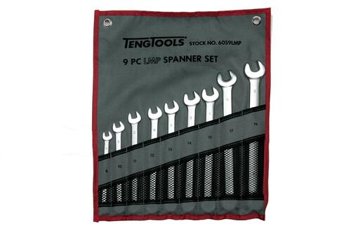Zestaw kluczy płasko-oczkowych długich 8-19 mm Teng Tools 6059LMP 1
