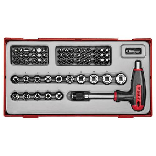 62-elementowy zestaw wkrętaka z grotami wymiennymi Teng Tools TTTHQ62 1