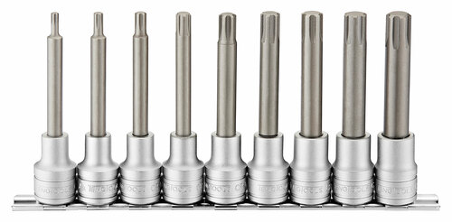 9-elementowy zestaw nasadek trzpieniowych długich do gniazd typu Torx Teng Tools M1209TX 1