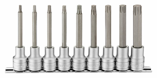 9-elementowy zestaw nasadek trzpieniowych długich Ribe Teng Tools M1209 1