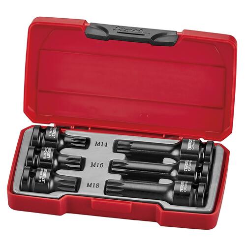6-elementowy zestaw nasadek udarowych Spline z chwytem 1/2 Teng Tools T9206 1