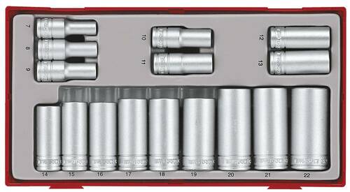 16-elementowy zestaw nasadek z chwytem kwadratowym 3/8 Teng Tools TT381612 1