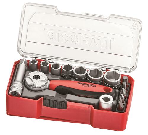 Zestaw kluczy nasadowych z chwytem kwadratowym 1/4 Teng Tools TJ1415 1