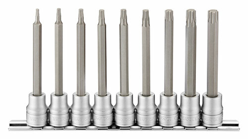 9-elementowy zestaw nasadek trzpieniowych długich do gniazd typu Torx Teng Tools M3809TX 1