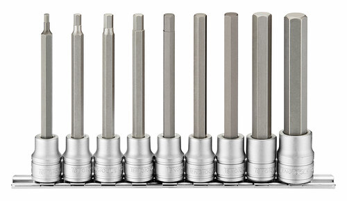 9-elementowy zestaw nasadek trzpieniowych długich 6-kątnych Teng Tools M3809 1