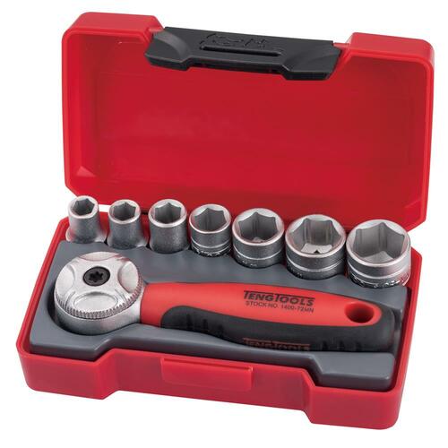 Zestaw narzędzi nasadowych z chwytem kwadratowym 1/4 Teng Tools T1408 1