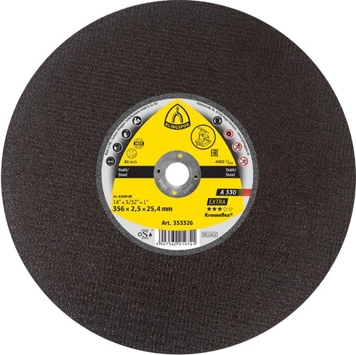 Tarcza do cięcia metalu 406x3x25,4 A 330 Extra płaska Klingspor 353329 1