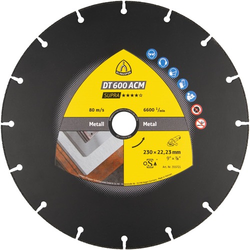 Tarcza diamentowa 115x1,3x22,23 do stali DT 600 ACM Supra Klingspor 355720 1