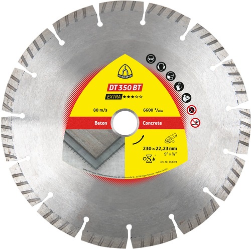 Tarcza diamentowa 180x2,6x22,23 uniwersalna DT 350 BT Extra Klingspor 354793 1