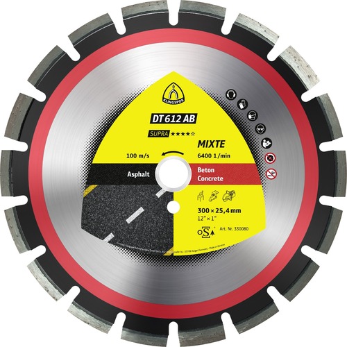 Tarcza diamentowa 300x2,8x20 asfalt DT 612 AB Supra Klingspor 332344 1