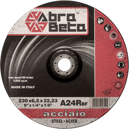 Tarcza do szlifowania metalu 180x6,5x22,23 A24R Standard wypukła AbraBETA 000071180 1