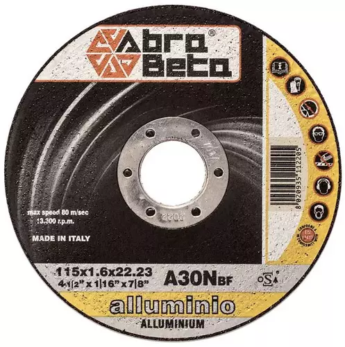 Tarcza do cięcia aluminium 230x2,5x22,23 A30N wypukła AbraBETA 000450230 1
