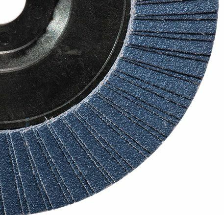 Ściernica listkowa talerzowa płaska, cyrkonowa z60, talerz nylonowy 180x22mm, listki podwójne, abrabeta abrabeta silver 1