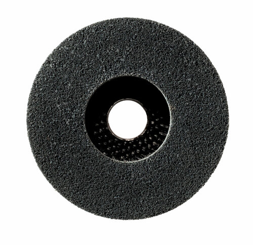Ściernica talerzowa płaska z włókniny prasowanej, granulacja 2a średnia, talerz fibrowy 115x22,23mm, abrabeta 1