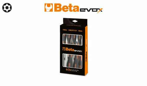 Komplet 7 wkrętaków evox profil tamper resistant torxt9-t10-t15-t20-t25-t27-t30, model 1208e/rtx-d7 1