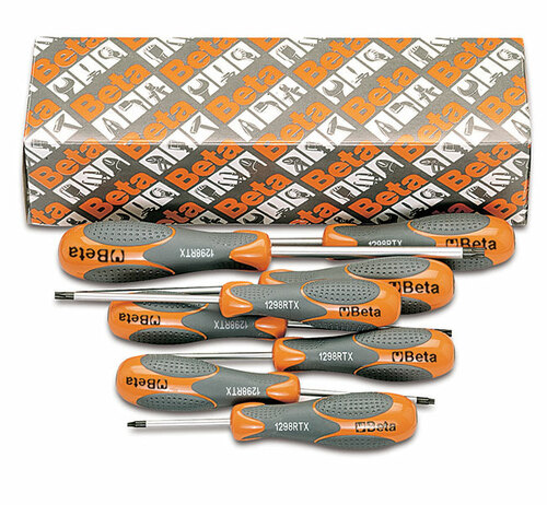 Komplet wkrętaków profil temper resistant torx betamax 1298rtx, t9-t40, 8 sztuk, w kartonie, model 1298rtx/s8 1