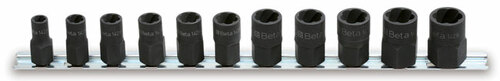 Komplet nasadek specjalnych 1428, 8-19mm, 11 sztuk, na szynie metalowej, model 1428/sb11 1
