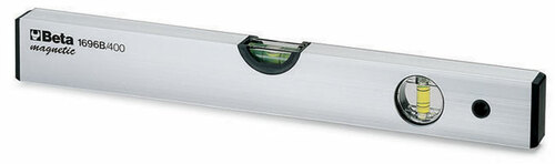 Poziomnica z dwiema libelkami, profil aluminiowy, model 1696b, 500mm 1