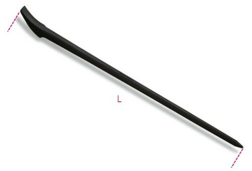 Łom dwustronny, z końcem płaskim odgiętym i spiczastym, model 1704c, 1200mm 1