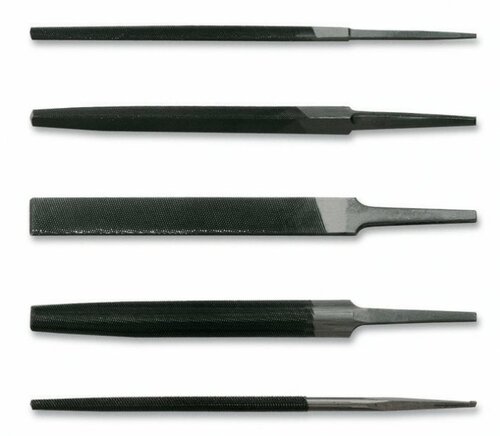Komplet pilników równaków bez rękojeści 1718d6, q-t-p-m-r, 5 sztuk, w kartonie, model 1718d6/s5 1