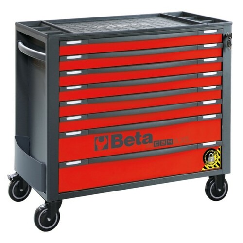 Wózek narzędziowy z ośmioma szufladami rsc24axl, z blachy stalowej, lakierowany, pusty, model 2400/rsc24axl/8-r, czerwony... 1
