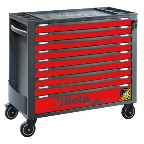 Wózek narzędziowy z dziewięcioma szufladami rsc24axl, z blachy stalowej, lakierowany, pusty, model 2400/rsc24axl/9-r... 1