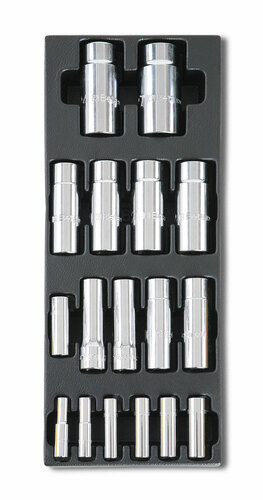 Wkład profilowany twardy z zestawem 17 nasadek 900l-920al, model 2424/t103 1