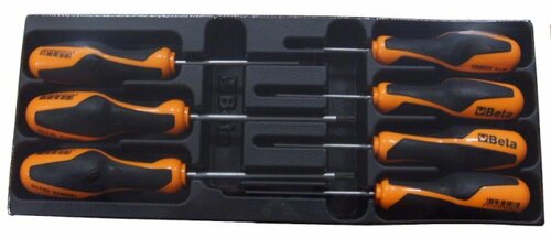 Wkład profilowany twardy z zestawem 7 wkrętaków beta grip, 1268rtx, t9-t30, model 2424/t207 1