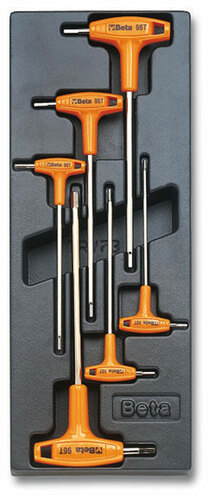 Wkład profilowany twardy z zestawem 6 kluczy 96t, 2-6mm, model 2424/t52 1