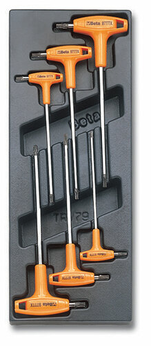 Wkład profilowany twardy z zestawem 6 kluczy 97ttx, t10-t30, model 2424/t55 1