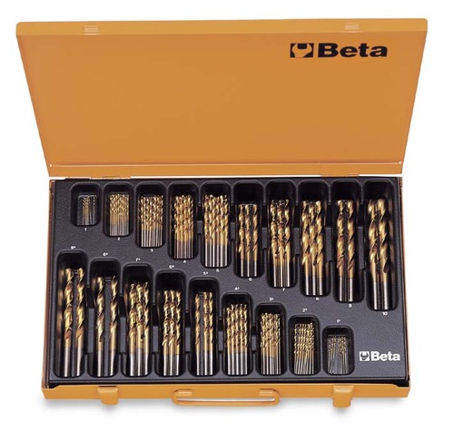 Komplet 116 wierteł 1-10x0,5mm tytanowanych szlifowanych Beta 414/C116 1
