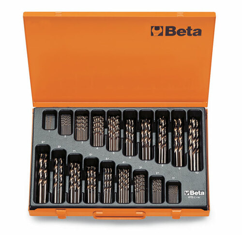 Komplet 116 wierteł 1-10x0,5mm szlifowanych kobaltowych Beta 415/C116 1
