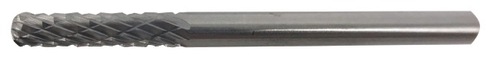 Pilnik obrotowy z węglika spiekanego, kształt walcowy zaokrąglony, 3x14mm, trzpień 3mm, nacięcie standard z łamaczem... 1