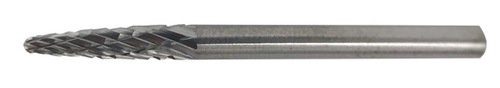 Pilnik obrotowy z węglika spiekanego, kształt ostrołukowy zaokrąglony, 3x13mm, trzpień 3mm, nacięcie standard z łamaczem... 1
