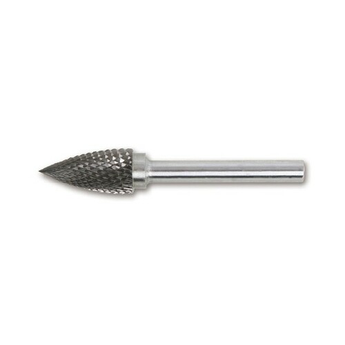 Pilnik obrotowy z węglika spiekanego, kształt ostrołukowy, 9.5x19mm, trzpień 6mm, nacięcie standard z łamaczem wióra... 1