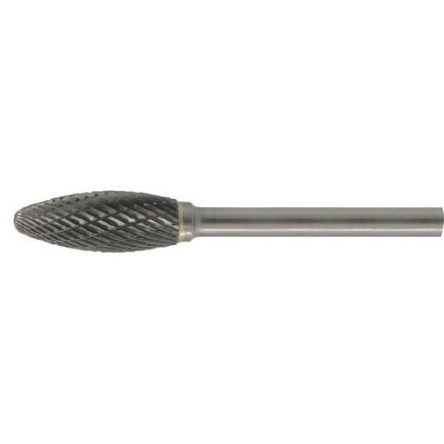 Pilnik obrotowy z węglika spiekanego, kształt płomieniowy, 10x25mm, trzpień 6mm, nacięcie standard z łamaczem wióra... 1