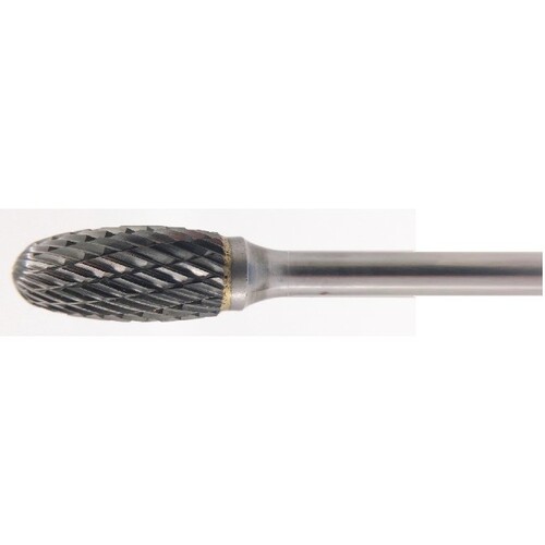 Pilnik obrotowy z węglika spiekanego, kształt owalny, 12x22mm, trzpień 6mm, nacięcie standard z łamaczem wióra, model... 1