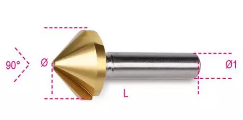 Pogłębiacz stożkowy 6,3mm HSS z trzema krawędziami tnącymi Beta 426T/3 1