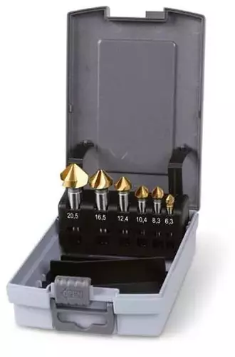 Zestaw 6 pogłębiaczy stożkowych 3-20,5mm HSS+TiN Beta 426T/SP6 1