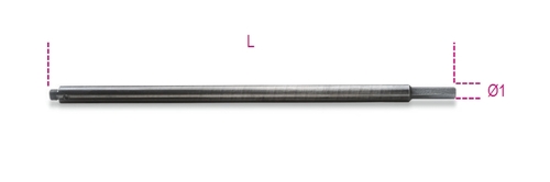 Uchwyt długi do otwornic model 451 15-34mm Beta 451PR/12x1,25 1