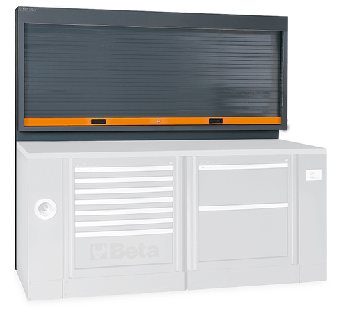 Tablica narzędziowa rsc55 z blachy stalowej zamykana aluminiową żaluzją, z ramą montażową, pusta, model 5500/c55ps-o... 1