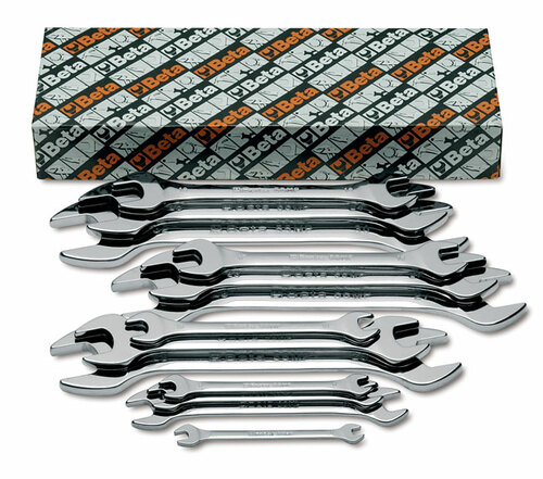 Komplet kluczy płaskich dwustronnych 55mp, 6-22mm, 8 sztuk, w kartonie, model 55mp/s8 1