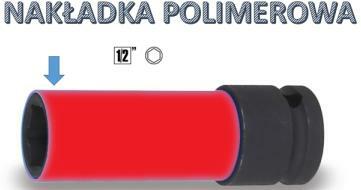 Nasadka udarowa sześciokątna z nakładką polimerową, z gniazdem 1/2, model 720lc, 21mm 1
