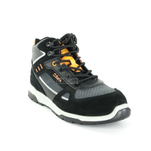Trzewiki robocze sneakersy S3 z zamszu i mikrofibry szaro/czarne siateczka podnosek metalowy rozmiar 39 Beta 7318AN/39 1