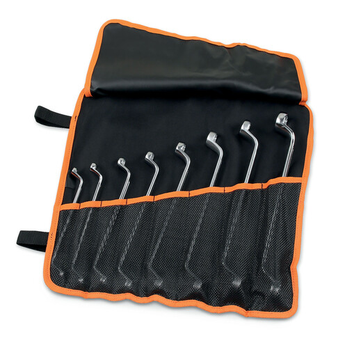 Komplet kluczy oczkowych dwustronnych odsadzonych 90, 6-22mm, 8 sztuk, w pokrowcu, model 90/b8n 1