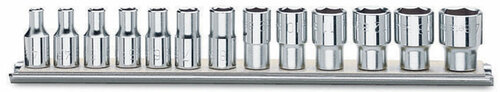 Komplet nasadek 900, 4-14mm, 13 sztuk, na szynie metalowej, model 900/sb13 1