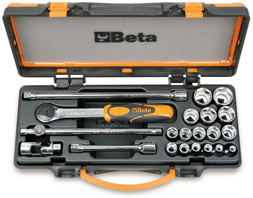 Zestaw nasadek 910b z akcesoriami, 6-22mm, 21 elementów, w pudełku metalowym, model 910b/c16 1