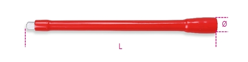 Przedłużacz 3/8  ,w izolacji do 1000v, 265mm, model 910mq/22 1