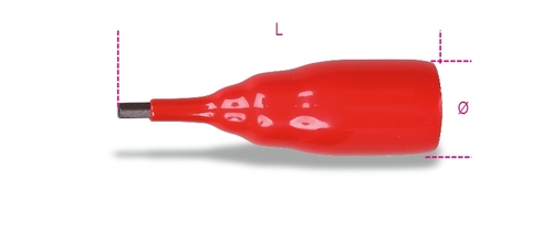 Nasadka z końcówką trzpieniową sześciokątną w izolacji do 1000v, z gniazdem 3/8, model 910mq, 10mm 1